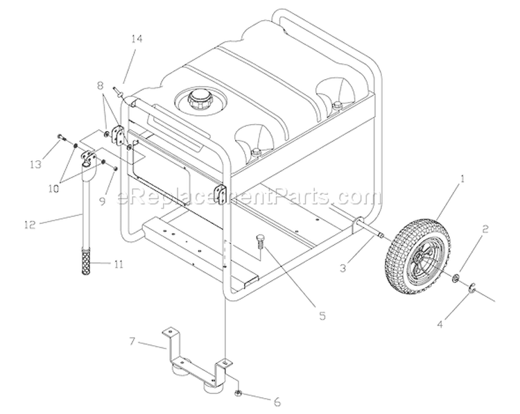 Page D Diagram and Parts List for 030426-0  Briggs and Stratton Generator